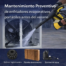 Mantenimiento preventivo de enfriador evaporativo portátil en nave industrial, limpieza del equipo con hidrolimpiadora antes del verano para mejorar rendimiento y alargar la vida útil.