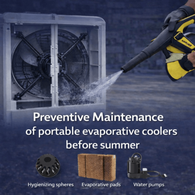 Preventive Maintenance of Portable Evaporative Coolers Before Summer | Industrial Cleaning Guide