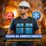 Trabalhador industrial a utilizar roupa de arrefecimento com tecnologia PCM para reduzir o stress térmico e trabalhar em ambientes de calor extremo.