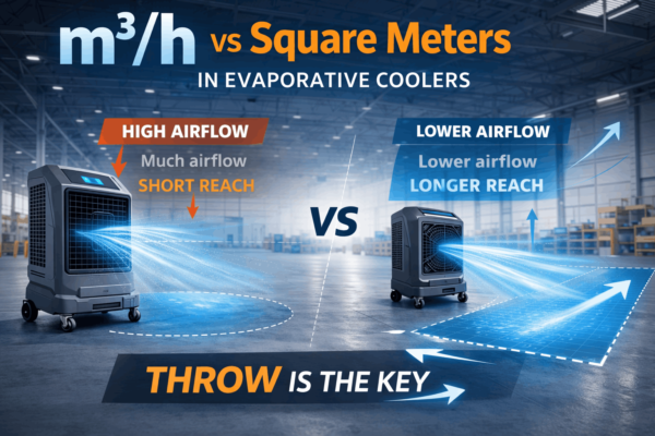 m³/h vs Square Meters in Evaporative Coolers: Why Air Throw Matters