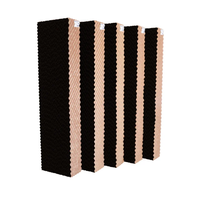 PORTACOOL PACHTB260K: conjunto de 5 paneles evaporativos rectangulares marrones, con superficie frontal oscura y estructura corrugada.